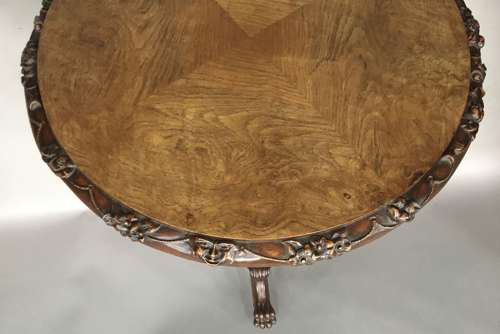 George IV Irish pollard oak tripod occasional table