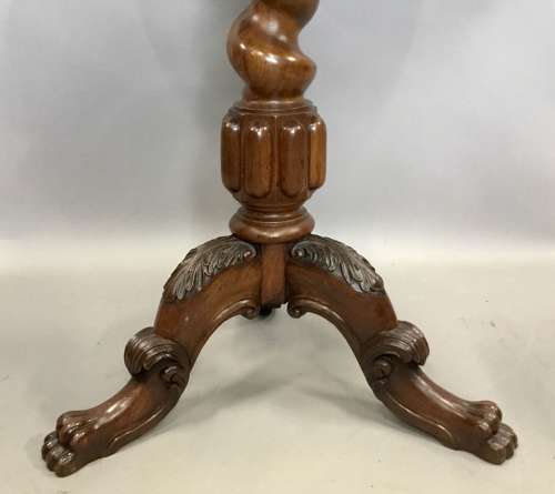George IV Irish pollard oak tripod occasional table