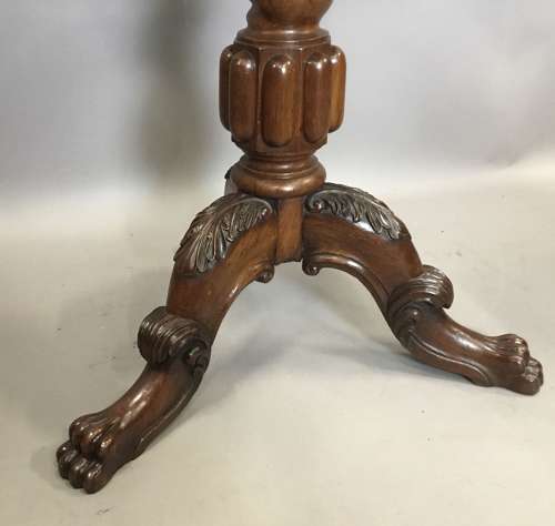 George IV Irish pollard oak tripod occasional table