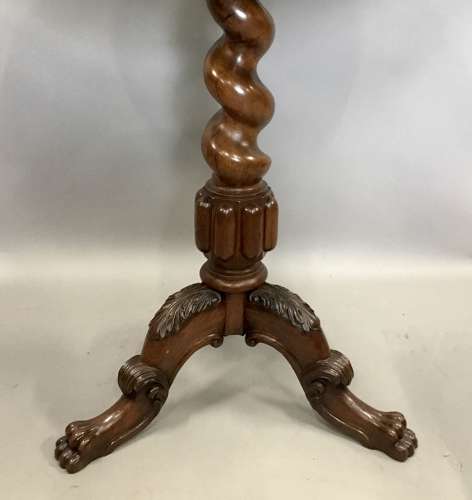George IV Irish pollard oak tripod occasional table