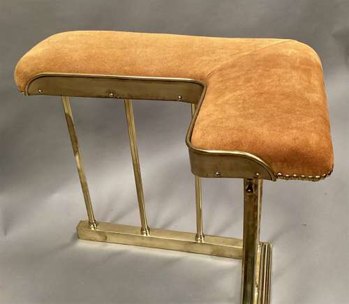 Good C19th brass club fender