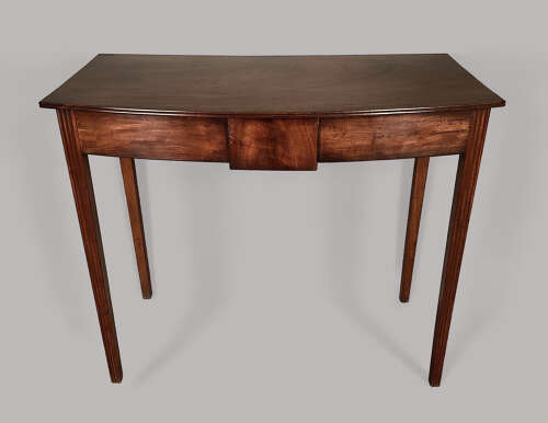George III mahogany Hepplewhite bow fronted side table