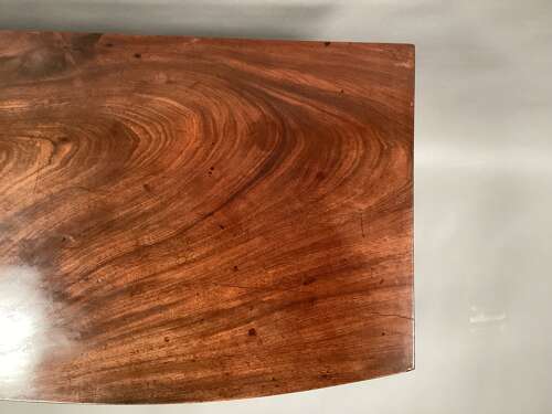 George III mahogany Hepplewhite bow fronted side table