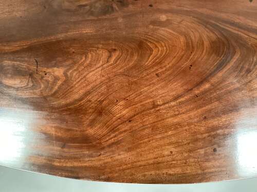 George III mahogany Hepplewhite bow fronted side table