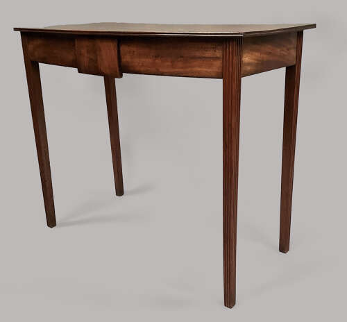 George III mahogany Hepplewhite bow fronted side table