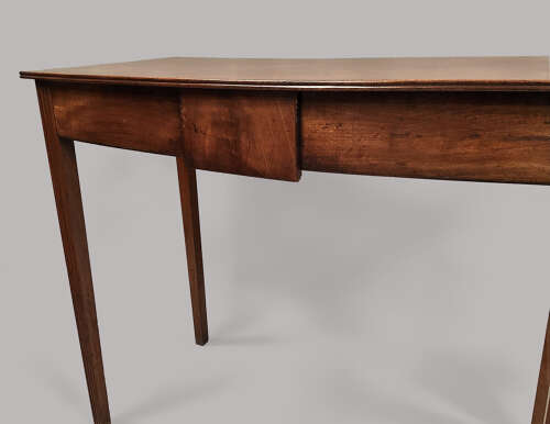 George III mahogany Hepplewhite bow fronted side table