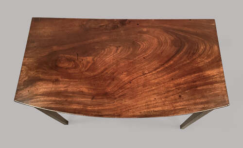 George III mahogany Hepplewhite bow fronted side table