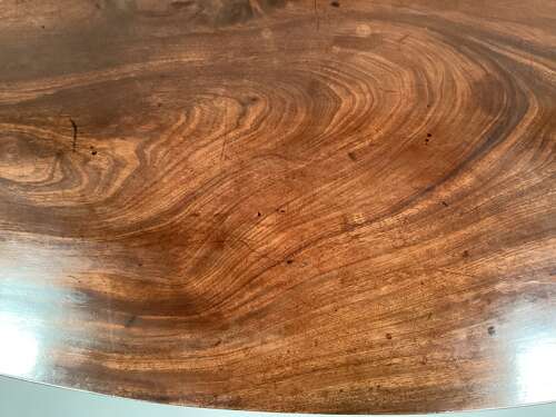 George III mahogany Hepplewhite bow fronted side table