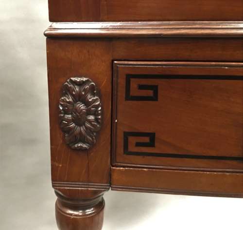 Good Regency mahogany bow fronted cabinet on stand
