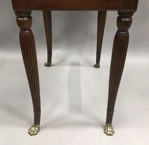 Good Regency mahogany bow fronted cabinet on stand