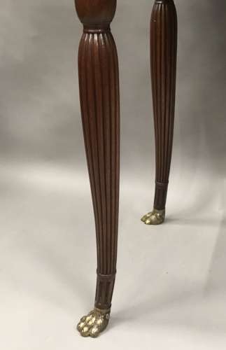 Good Regency mahogany bow fronted cabinet on stand
