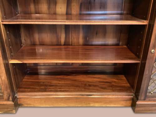 Handsome Regency inverted breakfront bookcase / cabinet