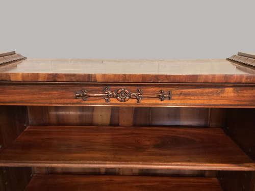 Handsome Regency inverted breakfront bookcase / cabinet