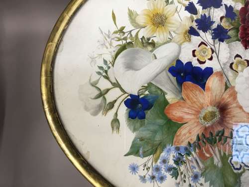 Splendid Regency painted top oval occasional table