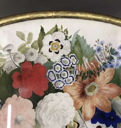 Splendid Regency painted top oval occasional table