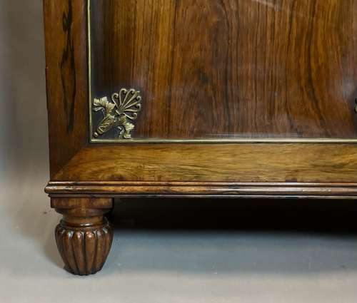 Good Regency rosewood and gilt brass side cabinet