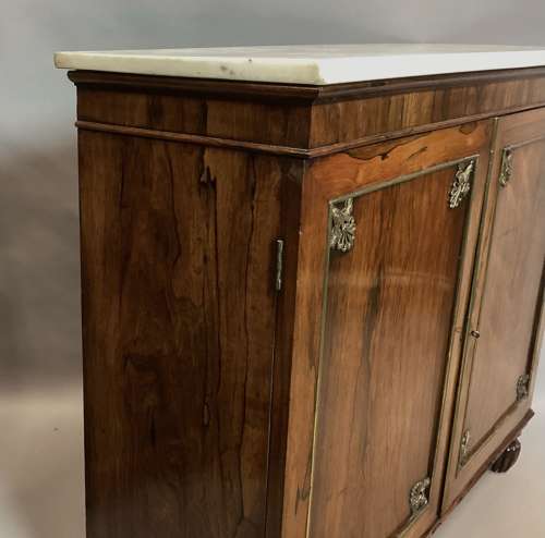 Good Regency rosewood and gilt brass side cabinet