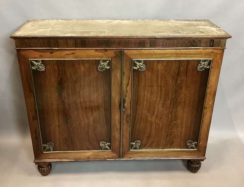 Good Regency rosewood and gilt brass side cabinet