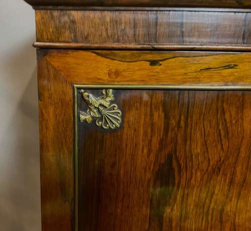 Good Regency rosewood and gilt brass side cabinet
