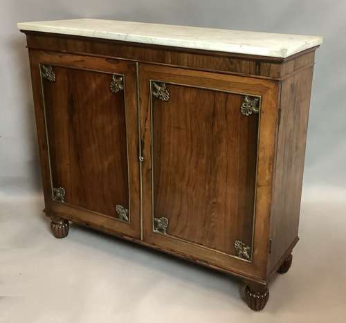 Good Regency rosewood and gilt brass side cabinet