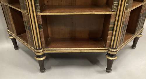 Splendid Regency rosewood and parcel gilt open bookcase / side cabinet