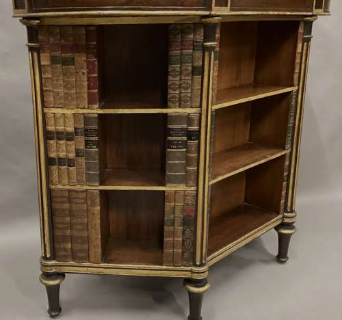 Splendid Regency rosewood and parcel gilt open bookcase / side cabinet