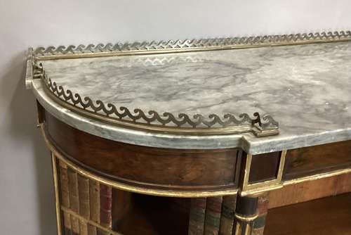 Splendid Regency rosewood and parcel gilt open bookcase / side cabinet