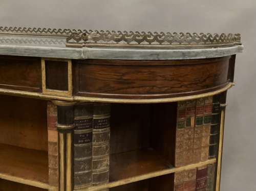 Splendid Regency rosewood and parcel gilt open bookcase / side cabinet