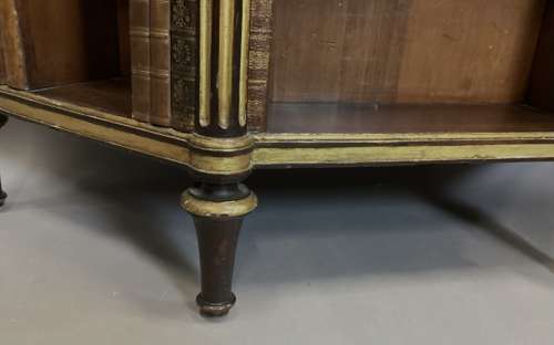 Splendid Regency rosewood and parcel gilt open bookcase / side cabinet