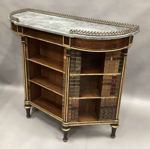 Splendid Regency rosewood and parcel gilt open bookcase / side cabinet