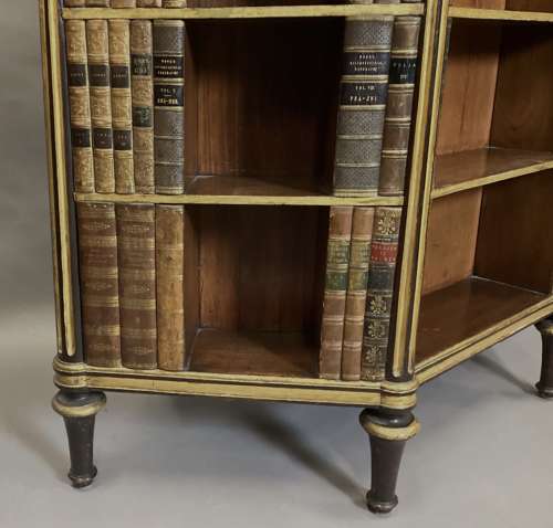 Splendid Regency rosewood and parcel gilt open bookcase / side cabinet