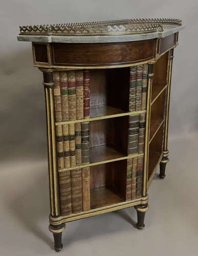 Splendid Regency rosewood and parcel gilt open bookcase / side cabinet
