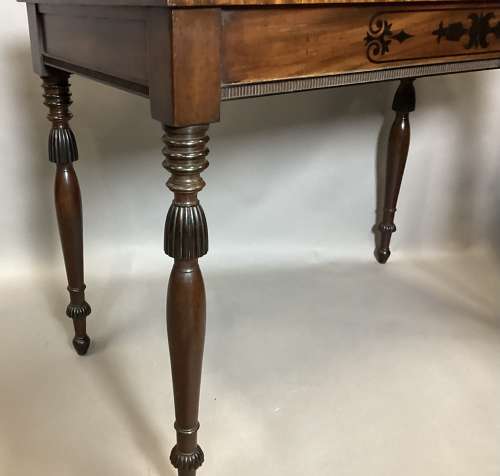 Stylish Regency mahogany and ebony side table / console table