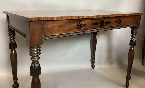 Stylish Regency mahogany and ebony side table / console table