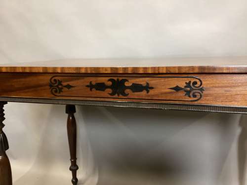 Stylish Regency mahogany and ebony side table / console table