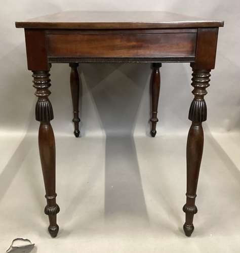 Stylish Regency mahogany and ebony side table / console table