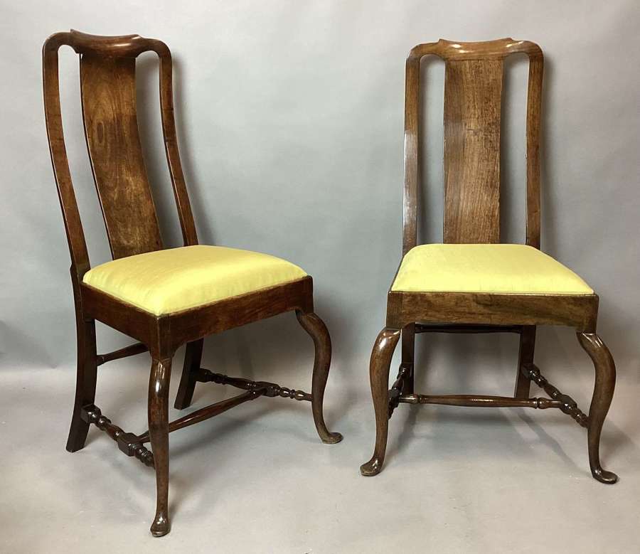 Rare C18th pair of Chinese Huanghuali side chairs