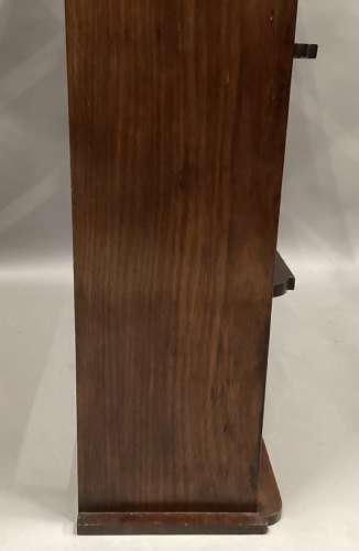 Good Regency mahogany and brass hanging wall shelves
