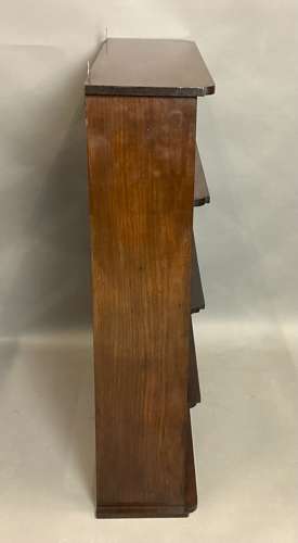 Good Regency mahogany and brass hanging wall shelves