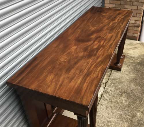 Exceptional Regency mahogany neo classical side table / serving table