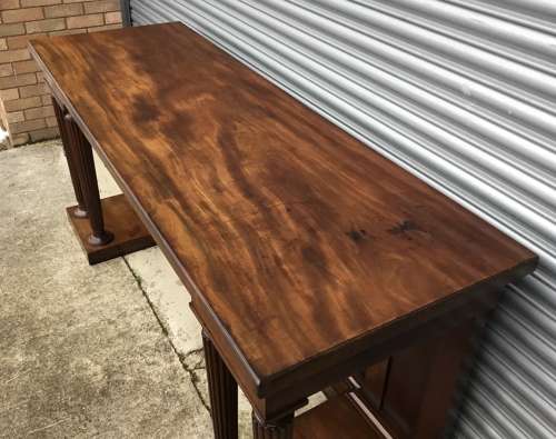Exceptional Regency mahogany neo classical side table / serving table