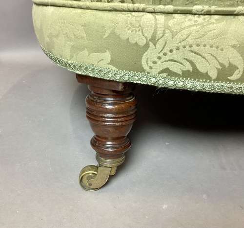 Good C19th Howard and Sons rare model upholstered armchair