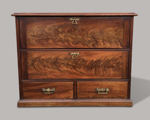 Excellent quality C19th mahogany haberdashery cabinet / office cabinet