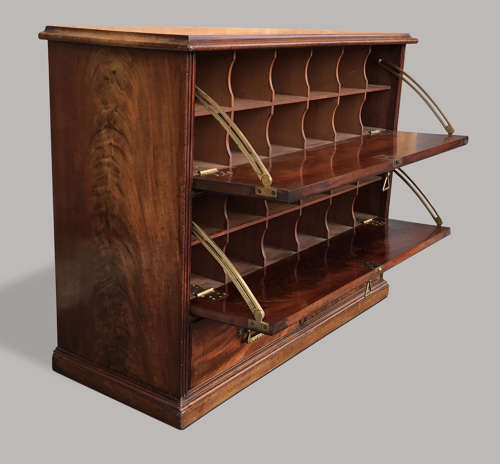Excellent quality C19th mahogany haberdashery cabinet / office cabinet