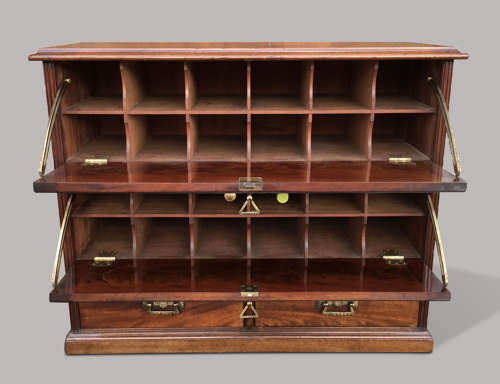Excellent quality C19th mahogany haberdashery cabinet / office cabinet
