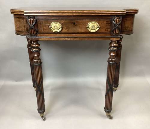 Good Regency mahogany and ebony stylish side table