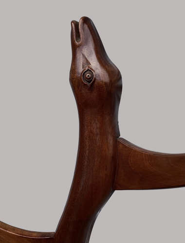 Exceptional Regency mahogany 'snake' hat and coat hall stand