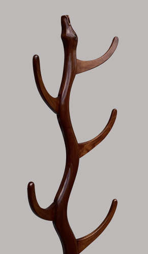 Exceptional Regency mahogany 'snake' hat and coat hall stand