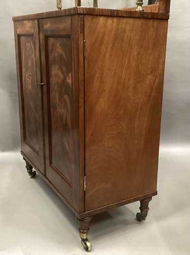 Good Regency figured mahogany collectors side cabinet