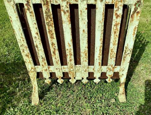 Rare C19th pair of wrought iron strapwork planters